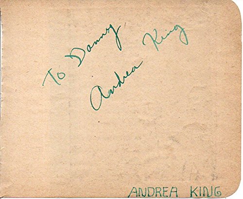 Andrea King (d. 2003) Signed Autographed Vintage Autograph Album Page - COA Matching Holograms