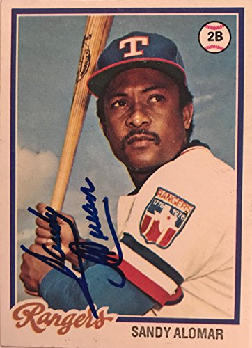 Sandy Alomar Sr. Signed Autographed 1977 Topps Baseball Card - Texas Rangers