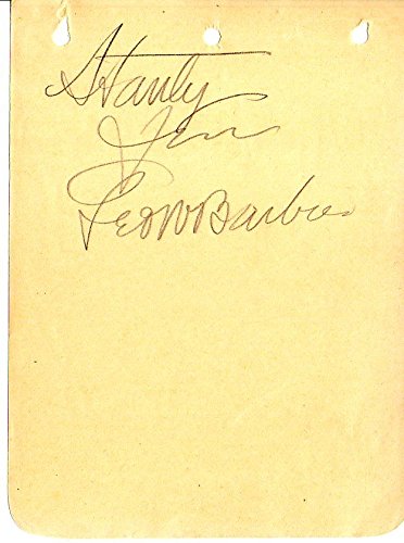 Leon Burbank (d. 1960) Signed Autographed 'To Stanley' Vintage 1930's Autograph Page