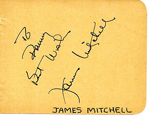 James Mitchell (d. 2010) Signed Autographed Vintage Autograph Page