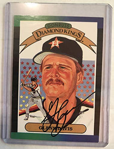 Glenn Davis Signed Autographed 1986 Diamond Kings Baseball Card - Houston Astros