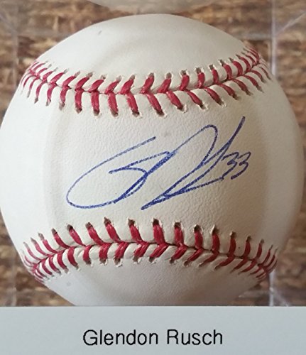 Glendon Rusch Signed Autographed Official Major League (OML) Baseball - COA Matching Holograms