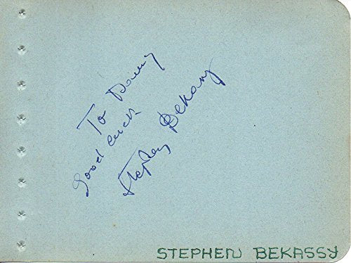 Stephen Bekassy (d. 1995) Signed Autographed Vintage Autograph Album Page