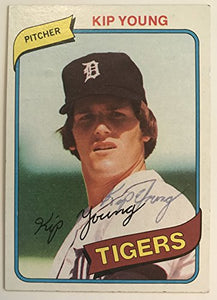 Kip Young Signed Autographed 1980 Topps Baseball Card - Detroit Tigers
