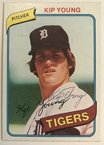 Kip Young Signed Autographed 1980 Topps Baseball Card - Detroit Tigers