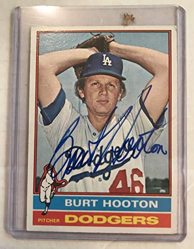 Burt Hooton Signed Autographed 1976 Topps Baseball Card - Los Angeles Dodgers
