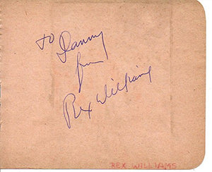 Rex Williams (d. 2004) Signed Autographed Vintage Autograph Album Page