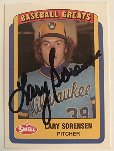 Lary Sorenson Signed Autographed 1990 Swell Greats Baseball Card - Milwaukee Brewers