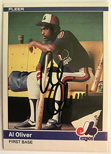 Al Oliver Signed Autographed 1984 Fleer Baseball Card - Montreal Expos