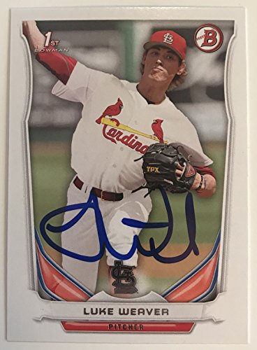 Luke Weaver Signed Autographed 2014 Bowman 1st Card Baseball Card - St. Louis Cardinals