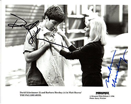 David Schwimmer & Barbara Hershey Signed Autographed 