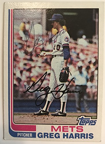Greg Harris Signed Autographed 1982 Topps Baseball Card - New York Mets