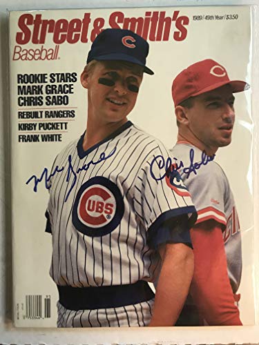 Mark Grace & Chris Sabo Signed Autographed Complete 'Street & Smith's' Magazine - COA Matching Holograms