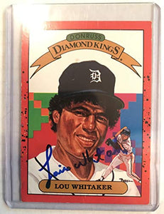Lou Whitaker Signed Autographed 1989 Diamond Kings Baseball Card - Detroit Tigers