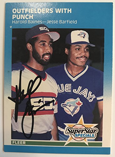 Harold Baines Signed Autographed 1987 Fleer Baseball Card - Chicago White Sox