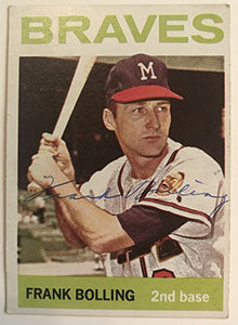 Frank Bolling Signed Autographed 1964 Topps Baseball Card - Milwaukee Braves