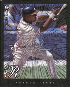 Andruw Jones Signed Autographed 1997 Pinnacle Zenith 8x10 Photo Card Atlanta Braves - COA Matching Holograms