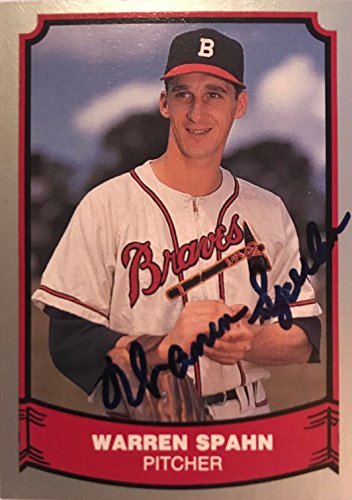 Warren Spahn Signed Autographed 1988 Pacific Legends Baseball Card - Milwaukee Braves
