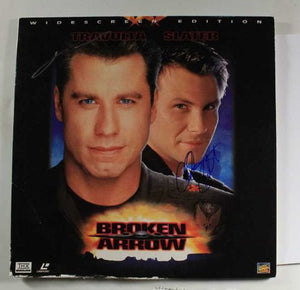 John Travolta & Christian Slater Signed Autographed 'Broken Arrow' LaserDisc Cover - COA Matching Holograms