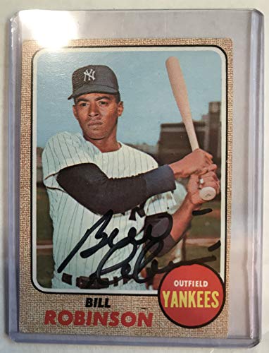 Bill Robinson (d. 2007) Signed Autographed 1968 Topps Baseball Card - New York Yankees