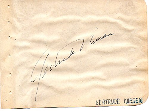 Gertrude Niesen (d. 1975) Signed Autographed Vintage Autograph Album Page