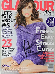 Keira Knightley Signed Autographed Complete "Glamour" Magazine - COA Matching Holograms