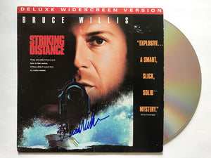 Bruce Willis Signed Autographed "Striking Distance" LaserDisc Movie - COA Matching Holograms