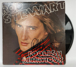 Rod Stewart Signed Autographed "Foolish Behaviour" Record Album - COA Matching Holograms