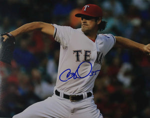 Cole Hamels Signed Autographed Glossy 11x14 Photo Texas Rangers - COA Matching Holograms