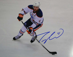 Taylor Hall Signed Autographed Glossy 11x14 Photo Edmonton Oilers - COA Matching Holograms
