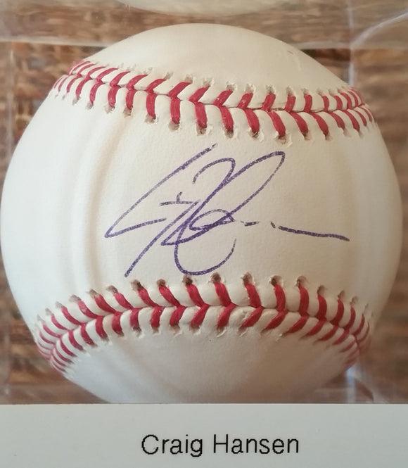 Craig Hansen Signed Autographed Official Major League (OML) Baseball - COA Matching Holograms