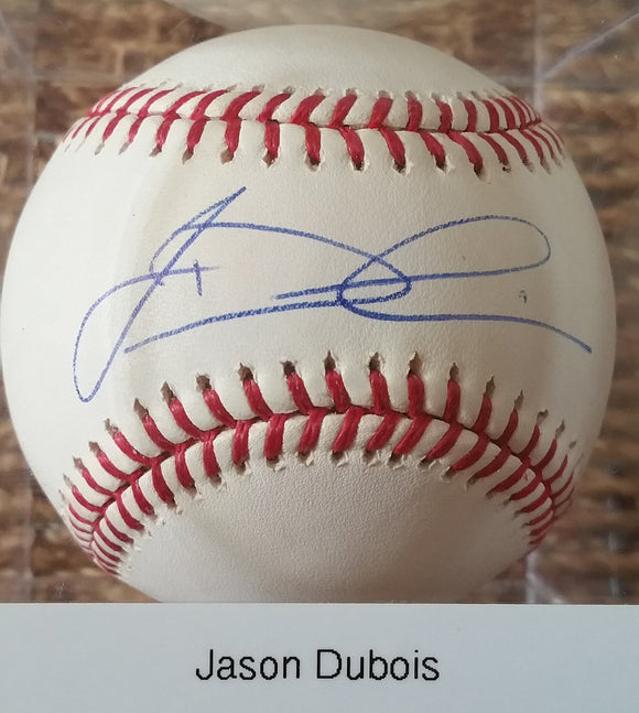 Jason Dubois Signed Autographed Official Major League (OML) Baseball - COA Matching Holograms