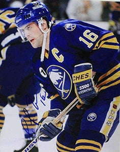 Pat LaFontaine Signed Autographed Glossy 11x14 Photo - Buffalo Sabres