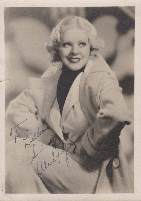 Alice Faye (d. 1998) Signed Autographed Vintage 5x7 Photo - COA Matching Holograms