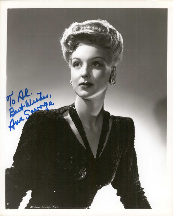 Ann Savage Signed Autographed Vintage Glossy 8x10 Photo - COA Matching Holograms