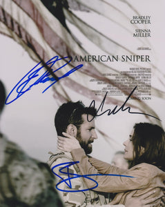 Clint Eastwood, Bradley Cooper & Sienna Miller Signed Autographed "American Sniper" Glossy 8x10 Photo - COA Matching Holograms