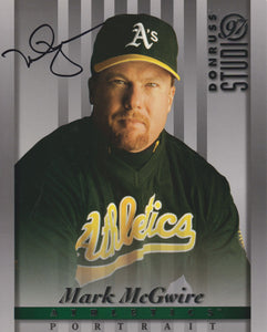 Mark McGwire Signed Autographed 1998 Donruss Studio 8x10 Photo Oakland Athletics A's - COA Matching Holograms