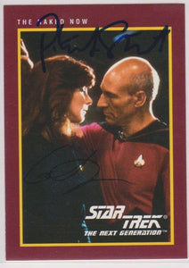 Patrick Stewart & Gates McFadden Signed Autographed 1991 Star Trek Trading Card - COA Matching Holograms