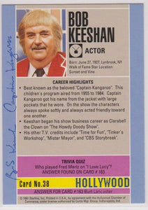 Bob Keeshan (d. 2004) Signed Autographed "Captain Kangaroo" 1991 Hollywood Walk of Fame Trading Card - COA Matching Holograms