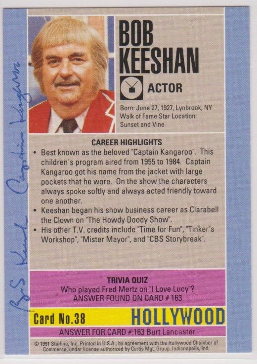 Bob Keeshan (d. 2004) Signed Autographed 