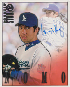 Hideo Nomo Signed Autographed 1998 Donruss Studio 8x10 Photo - COA Matching Holograms