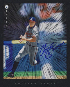 Chipper Jones Signed Autographed 1997 Pinnacle Zenith 8x10 Photo - COA Matching Holograms