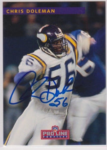 Chris Doleman (d. 2020) Signed Autographed 1992 Pro Line Football Card - Minnesota Vikings