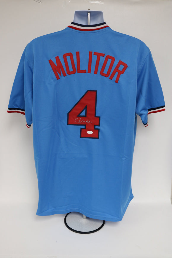 Paul Molitor Autographed and Framed White Twins Jersey