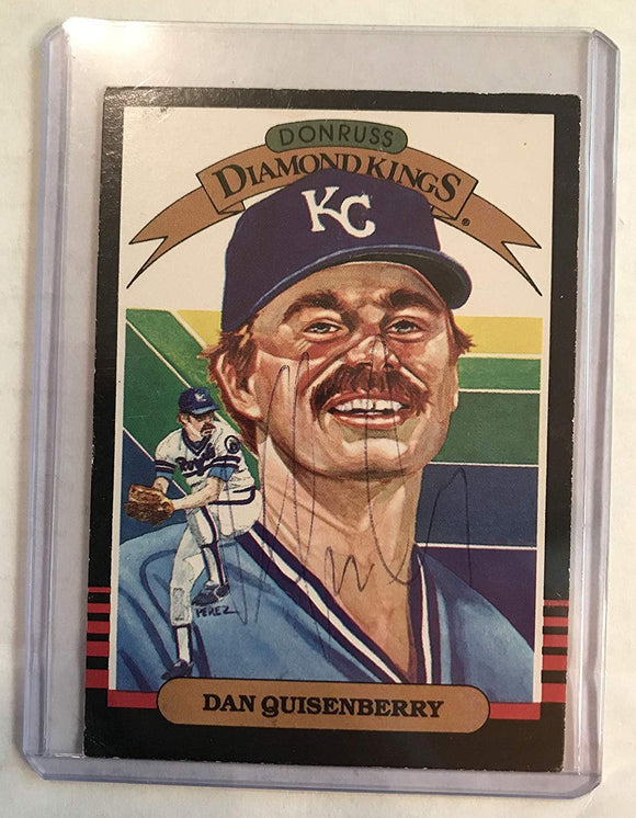 Dan Quisenberry (d. 1998) Signed Autographed 1985 Diamond Kings Baseball Card - Kansas City Royals