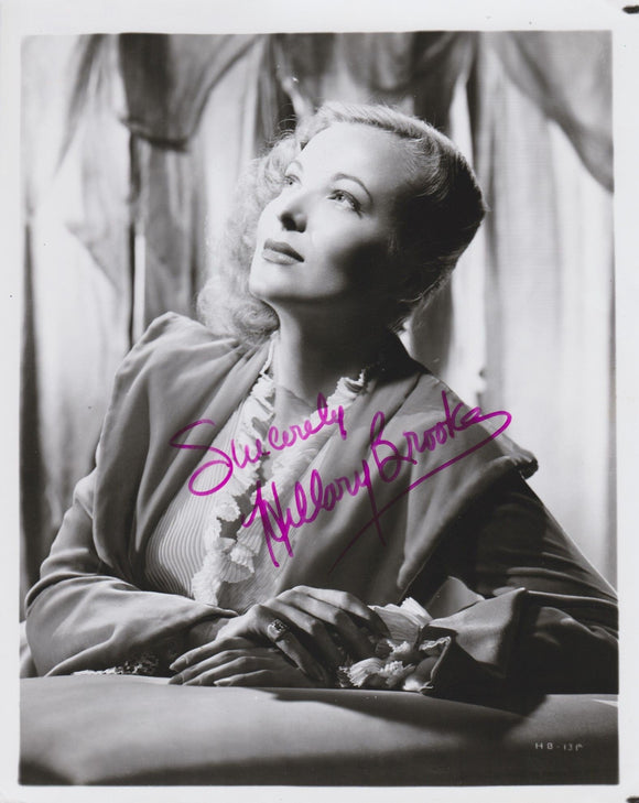 Hillary Brooke (d. 1999) Signed Autographed Glossy 8x10 Photo - COA Matching Holograms