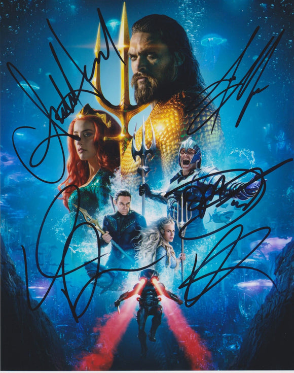 Aquaman Cast Signed Autographed Glossy 8x10 Photo - COA Matching Holograms