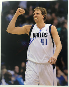 Dirk Nowitzki Signed Autographed Glossy 11x14 Photo Dallas Mavericks - COA Matching Holograms