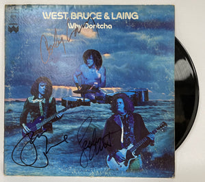 West, Bruce & Laing Signed Autographed "Why Dontcha" Record Album Jack Bruce - COA Matching Holograms