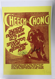 Cheech Marin and Tommy Chong Signed Autographed "Cheech & Chong" Glossy 11x17 Poster Photo - COA Matching Holograms